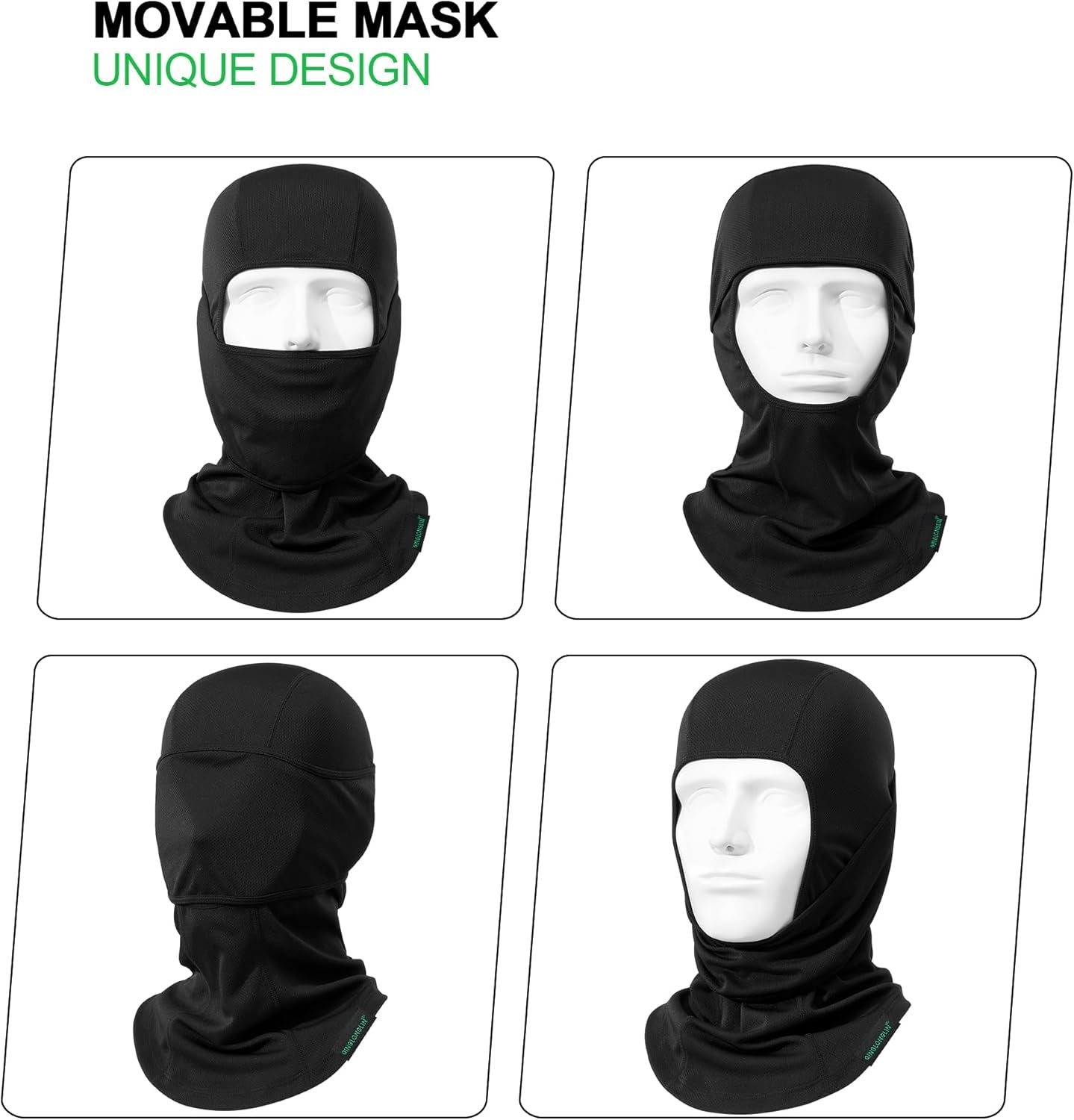 Balaclava Ski Mask 3 Pieces Full Face Cover for Men and Women Sun Protection Breathable Shiesty Mask for Skiing