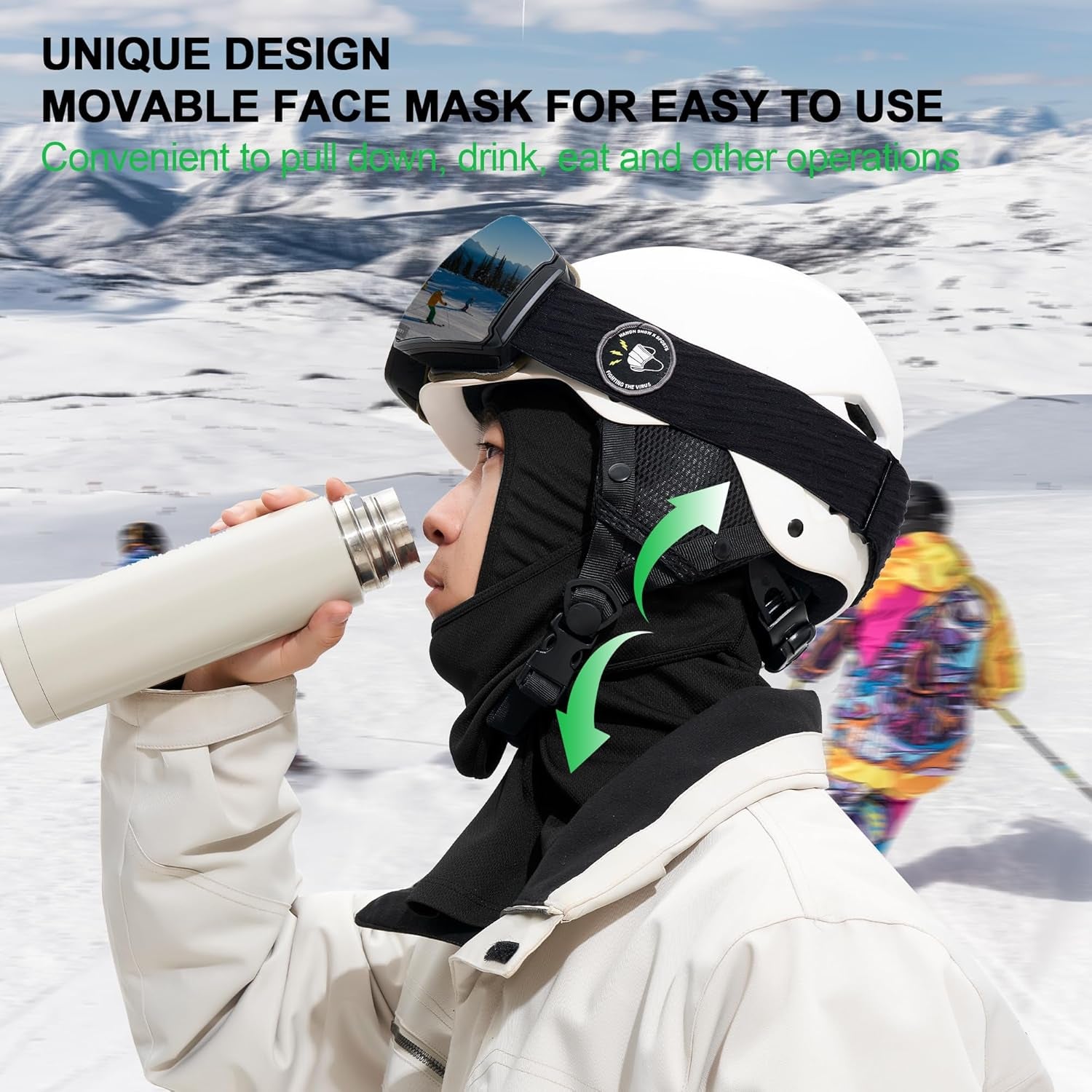 Balaclava Ski Mask 3 Pieces Full Face Cover for Men and Women Sun Protection Breathable Shiesty Mask for Skiing